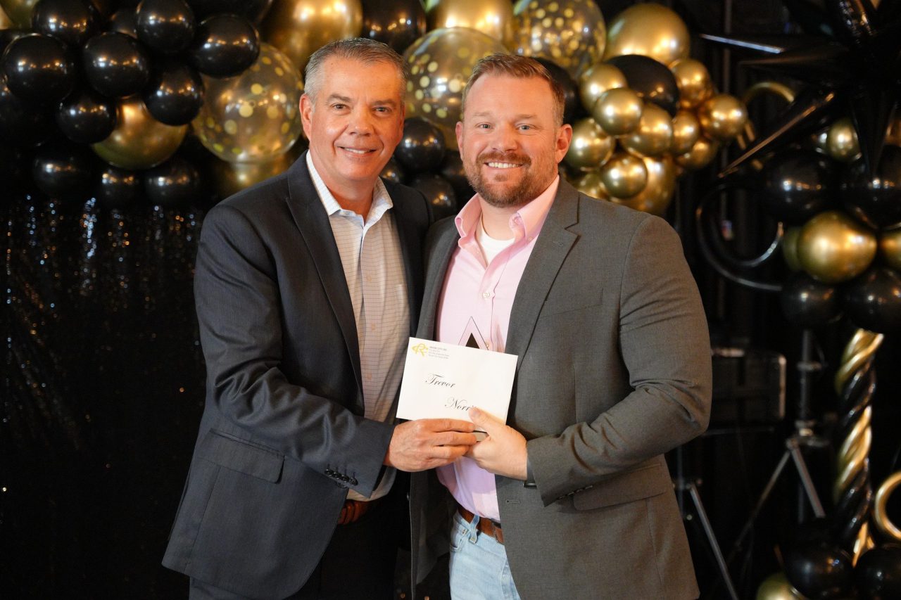 Trevor Norris with Kevin Worthy, Royse City ISD Superintendent of Schools (photo courtesy of Royse City ISD)