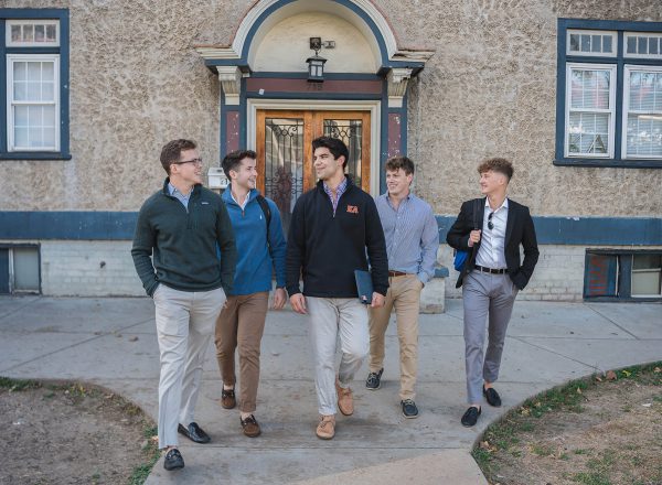 group of brothers walking