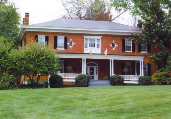 Mulberry Hill on a summer day, with KA Official Flags flying