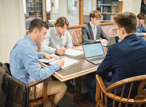 Brothers studying