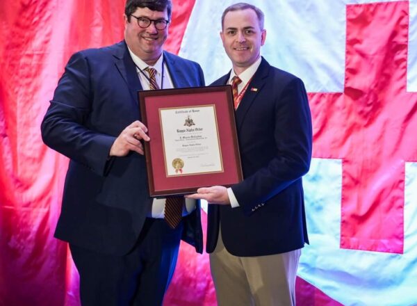 Mason McCauley with Knight Commander Simmons