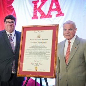 General Peay with Knight Commander Simmons and Distinguished Achievement Award