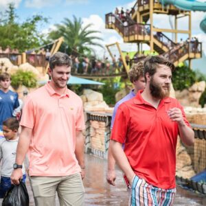 brothers enjoying the Aquatica waterpark