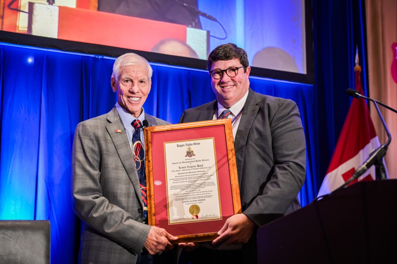 Lew Hoyt with Knight Commander Simmons