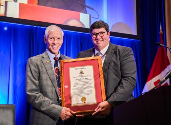 Lew Hoyt with Knight Commander Simmons