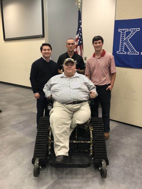 Zeta Chi Chapter with U.S. Marine Veteran Frank Crow