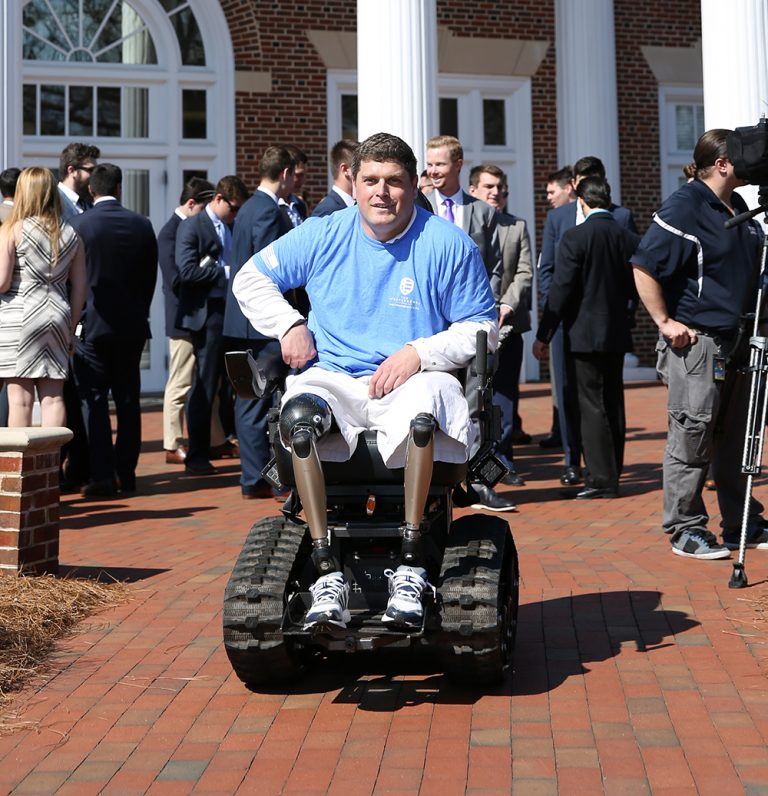 Patrick Glavey in track chair