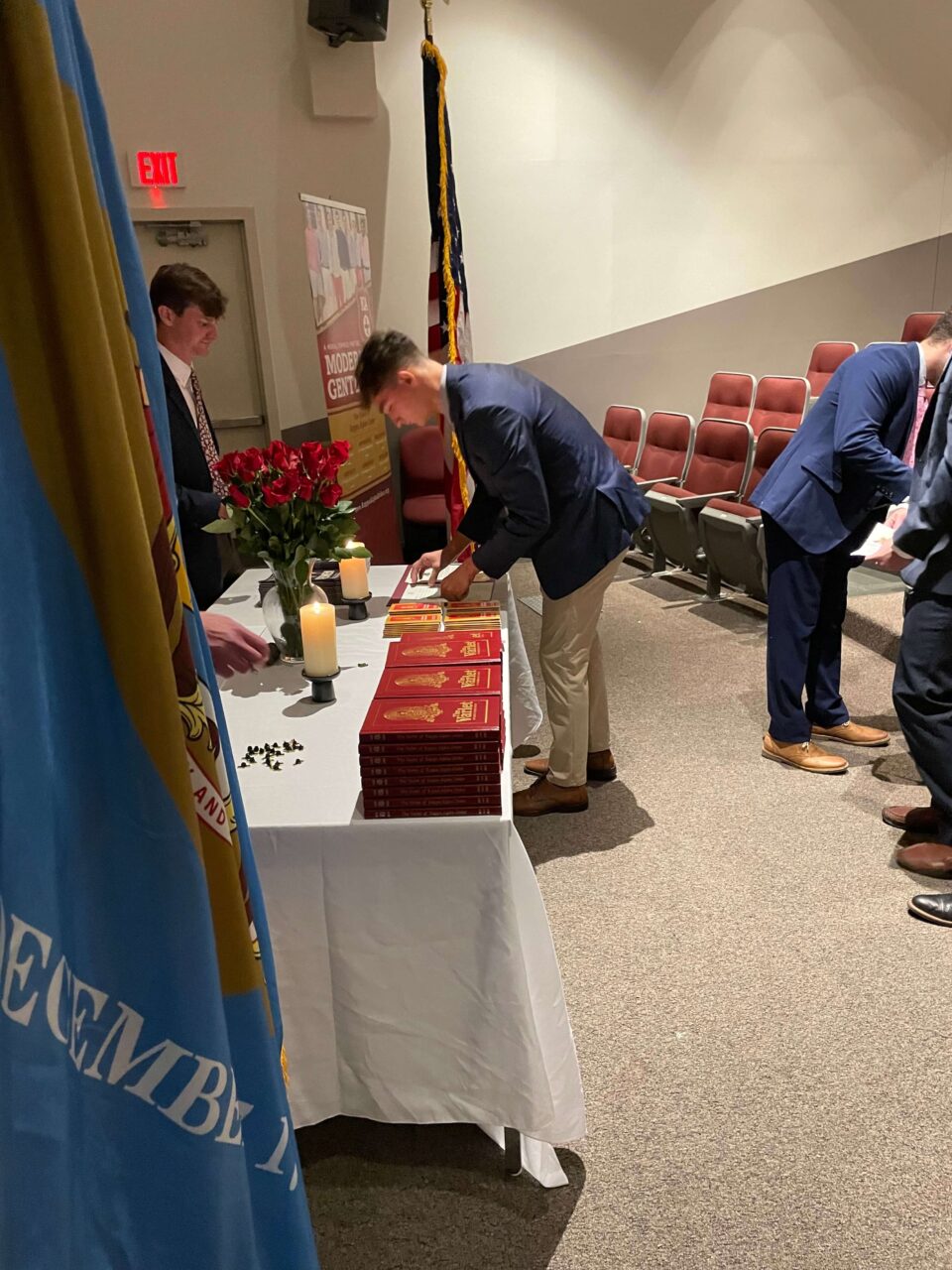 Members signing register