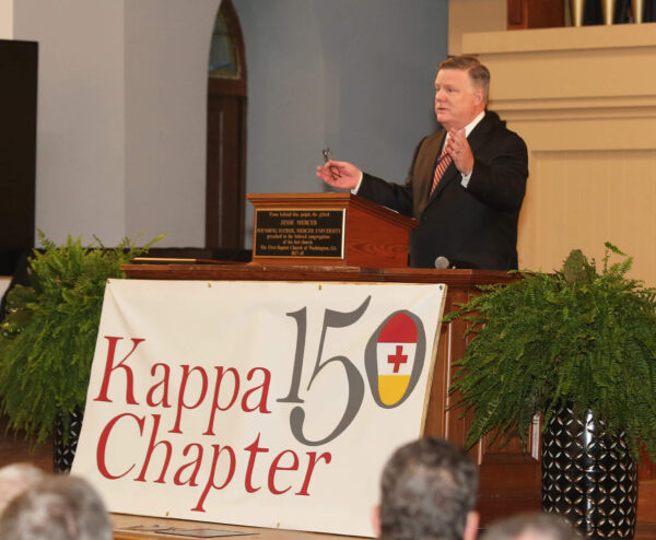 Knight Commander Aiken at podium