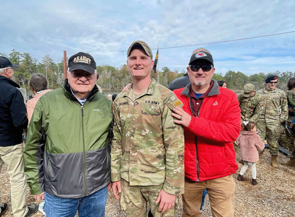 Jackson with grandfather and father