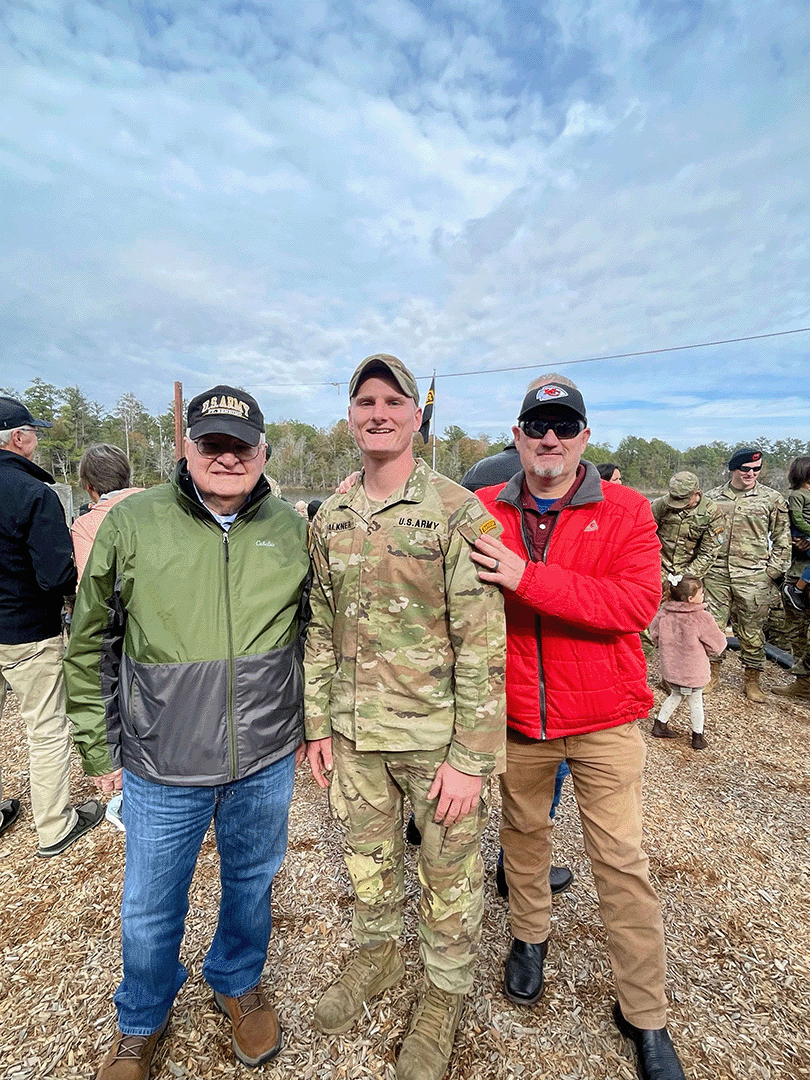 Jackson with grandfather and father