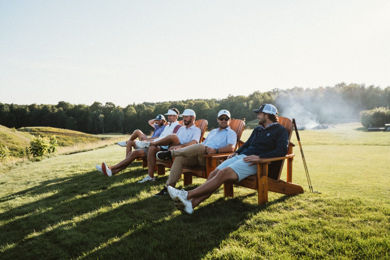 Guys on golf course