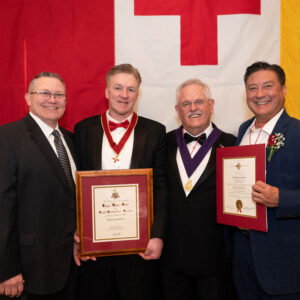 Delta Iota Chapter brothers with Former Knight Commander Duncan