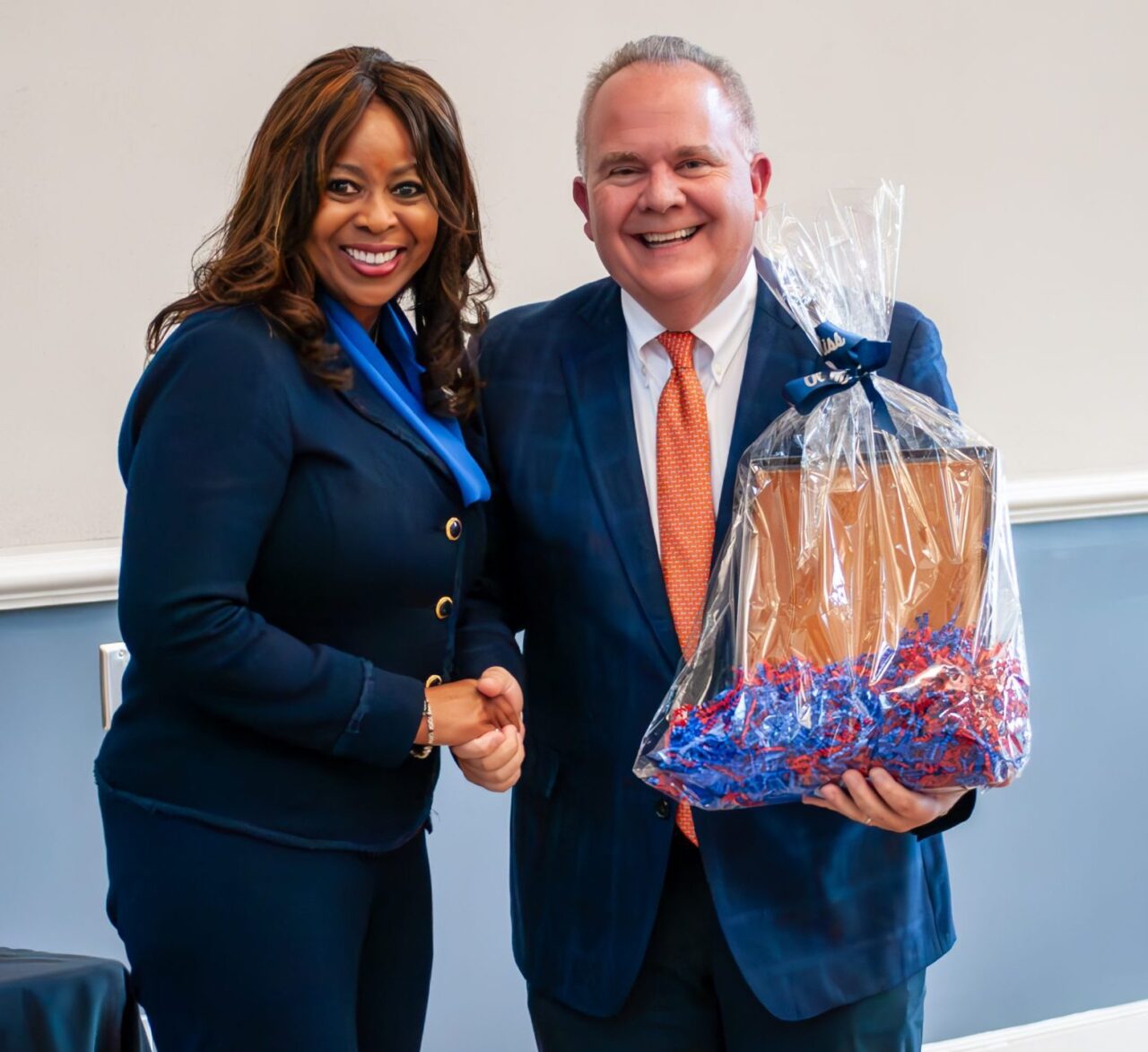 Martineau receiving his award from Dean Acoff