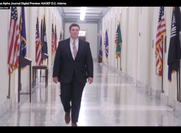 man walking down halls of Congress