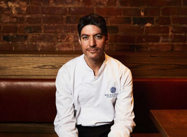 man in chef's jacket
