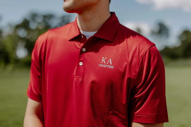 Fun fact: most of our polos can be personalized. Make yours stand out with your name, chapter, or position!